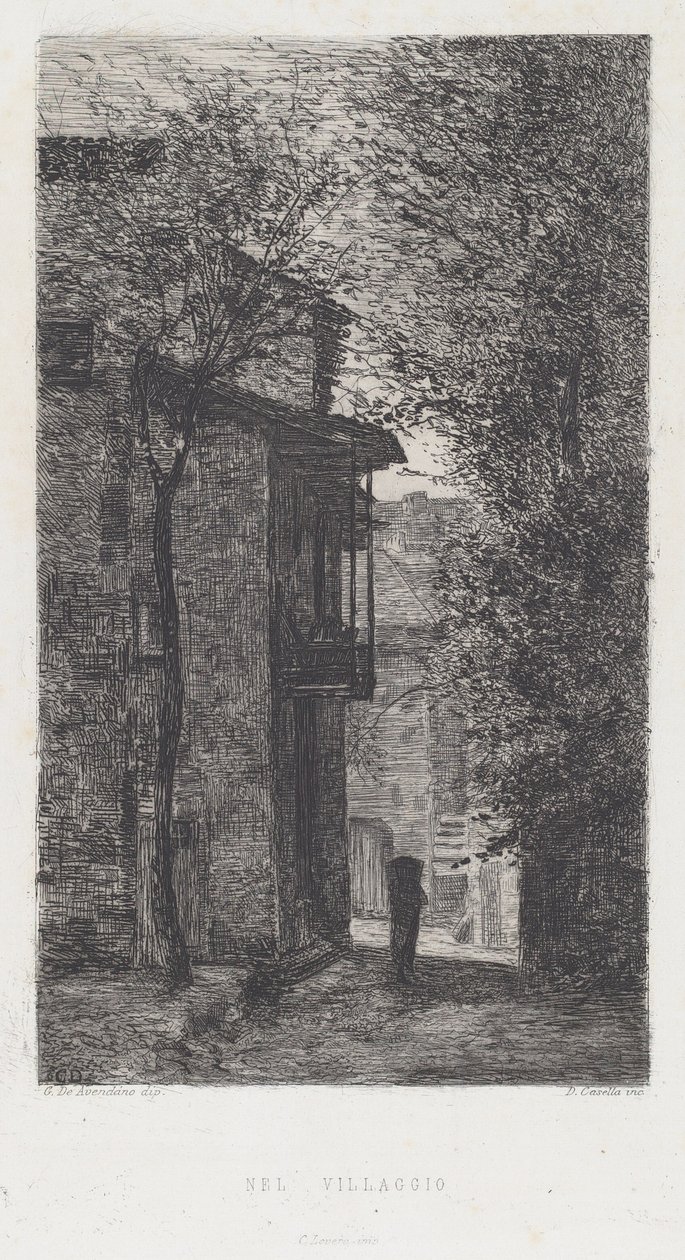 Im Dorf von Domenico Casella, after Serafin de Avendano
