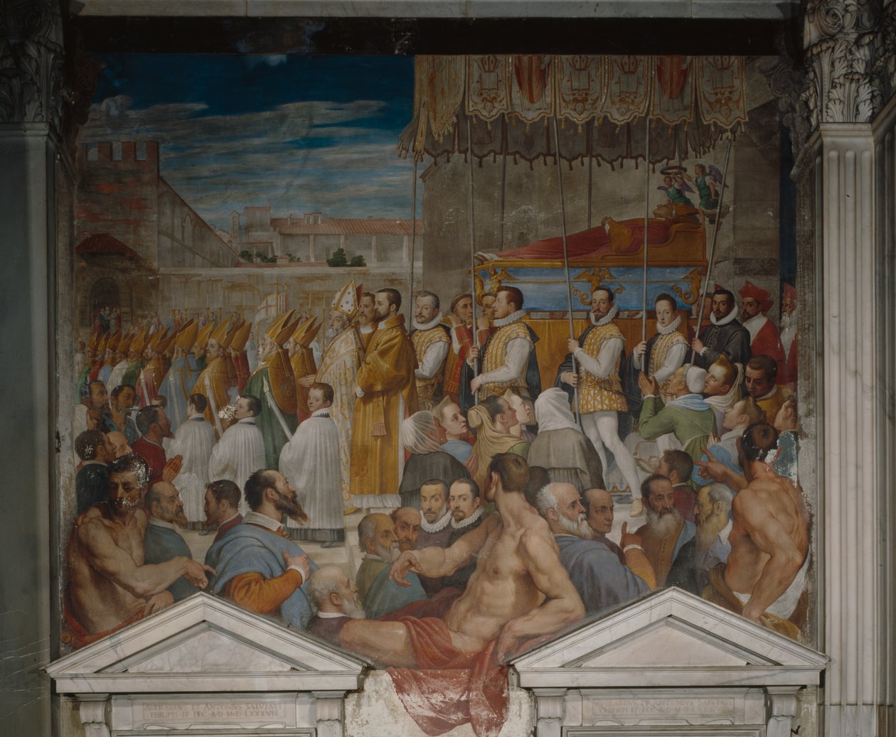 Prozession des Leichnams von Sankt Antoninus von Domenico Cresti