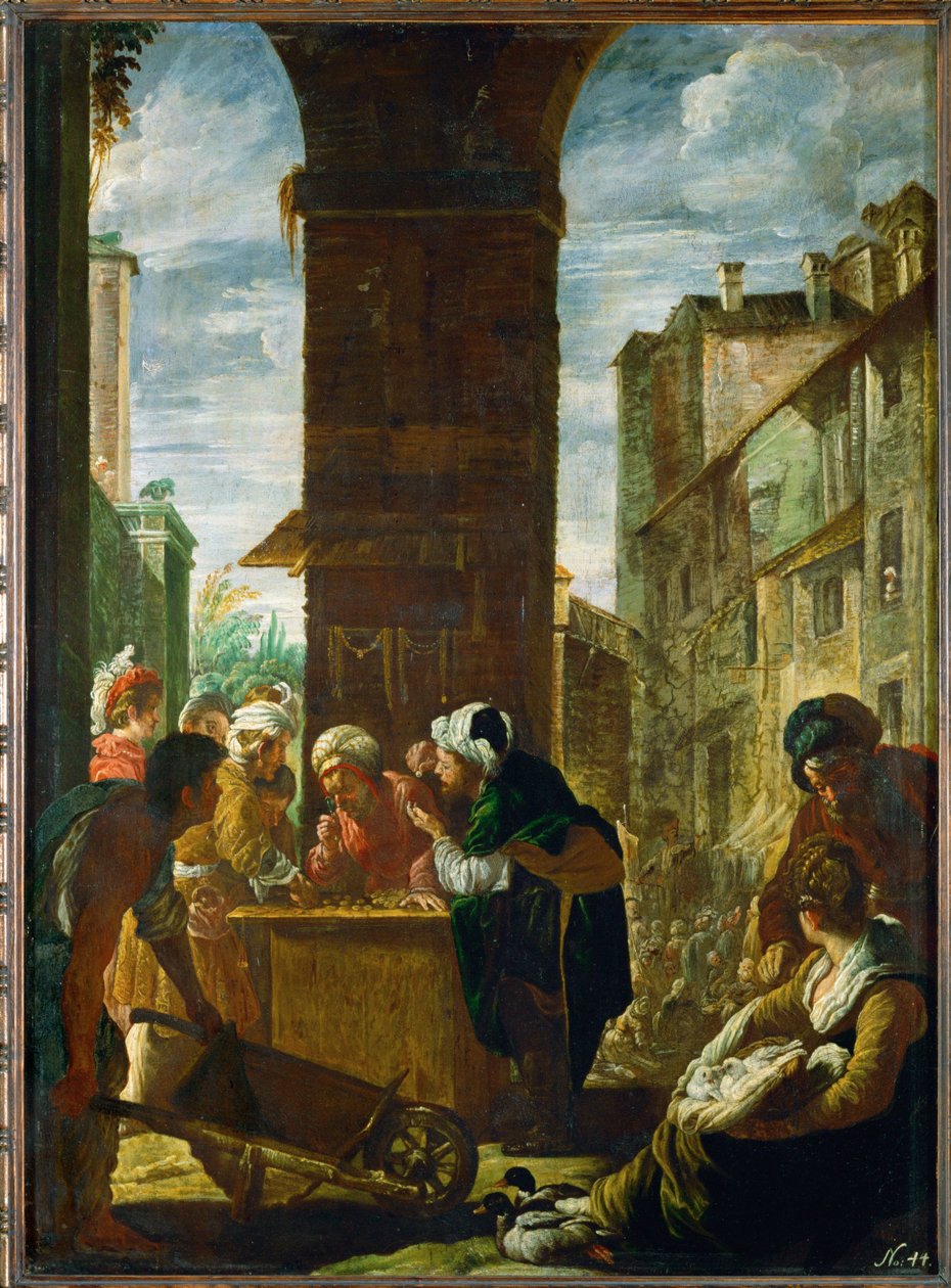 Das Gleichnis von der kostbaren Perle (Werkstattkopie nach einem verlorenen Original) von Domenico Fetti