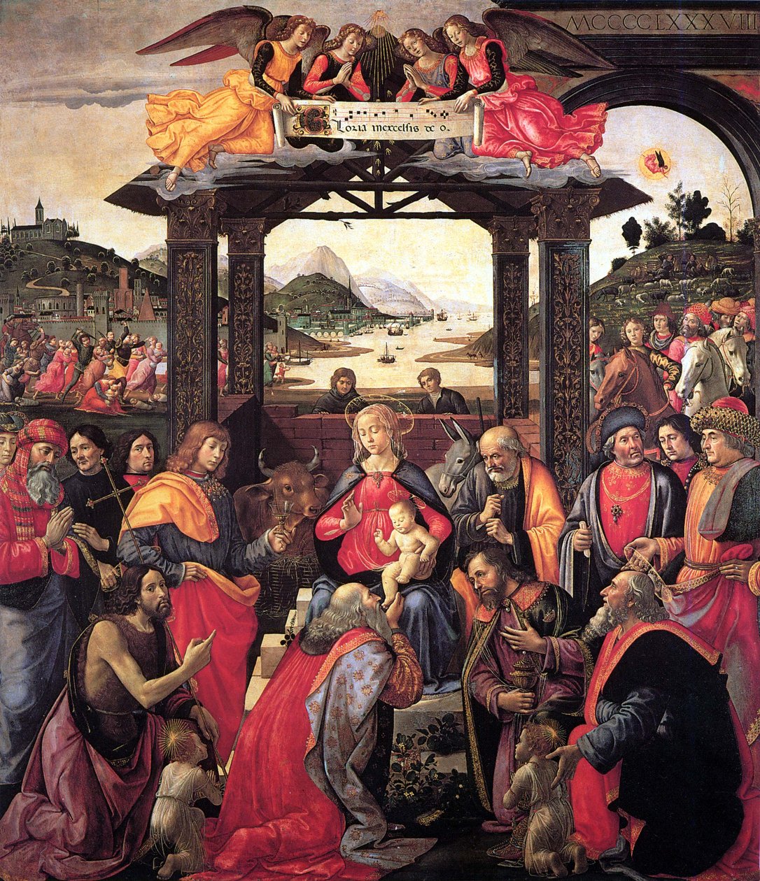 Anbetung der Könige aus dem Ospedali degli Innocenti von Domenico Ghirlandaio