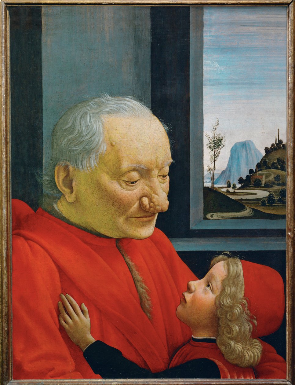 Porträt eines alten Mannes und eines jungen Jungen von Domenico Ghirlandaio
