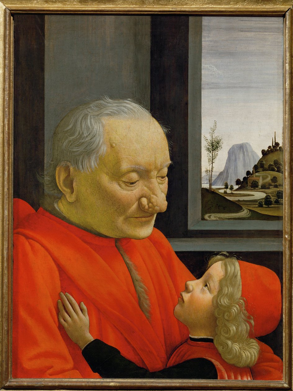 Porträt eines alten Mannes und eines jungen Jungen von Domenico Ghirlandaio