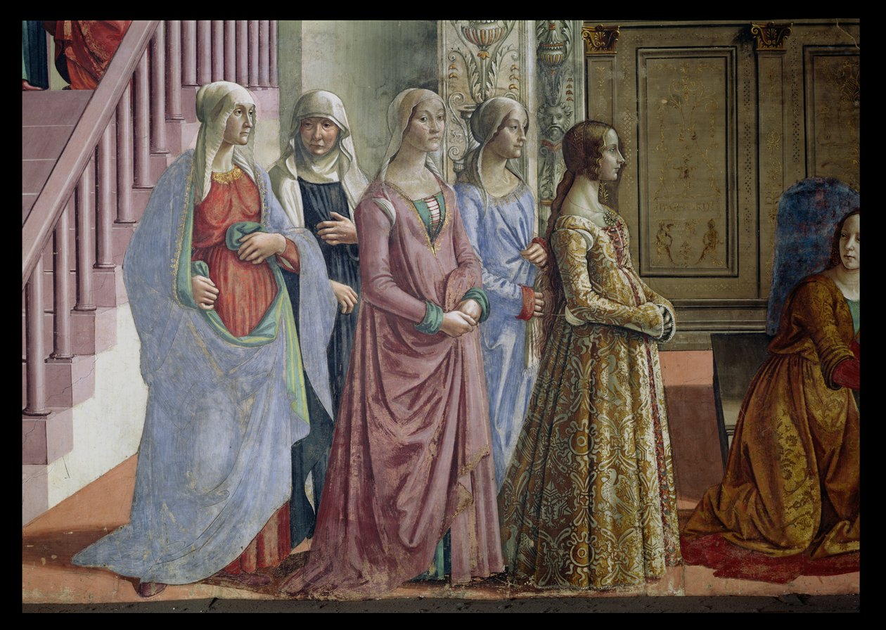 Die Geburt der Jungfrau Maria (Detail) von Domenico Ghirlandaio