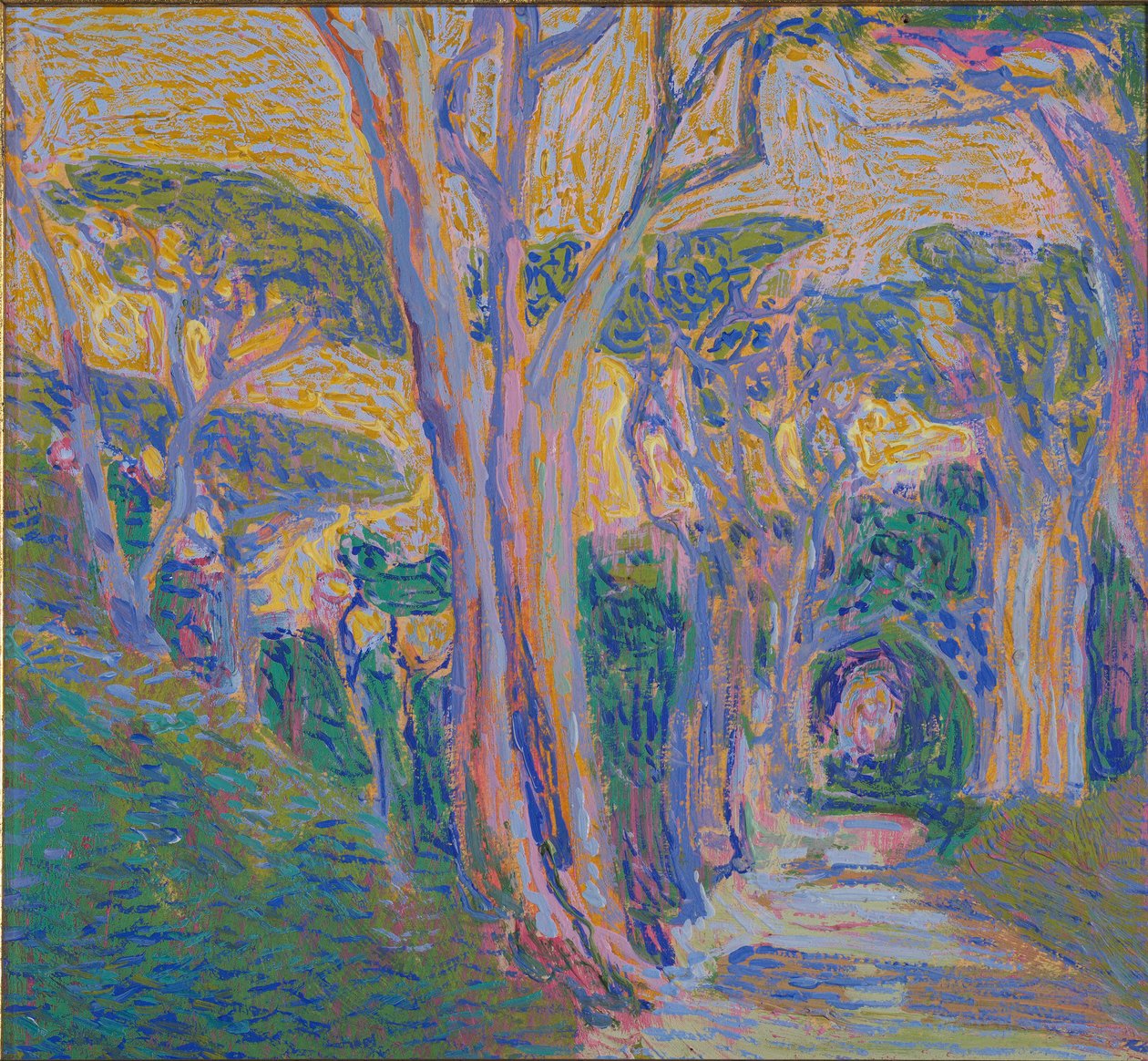 Pinienwald in Portofino, ca. 1920 von Domenico Guerello