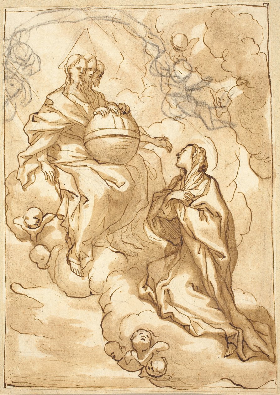 Vision der Dreifaltigkeit der seligen Maria Vittoria Fornari von Domenico Piola