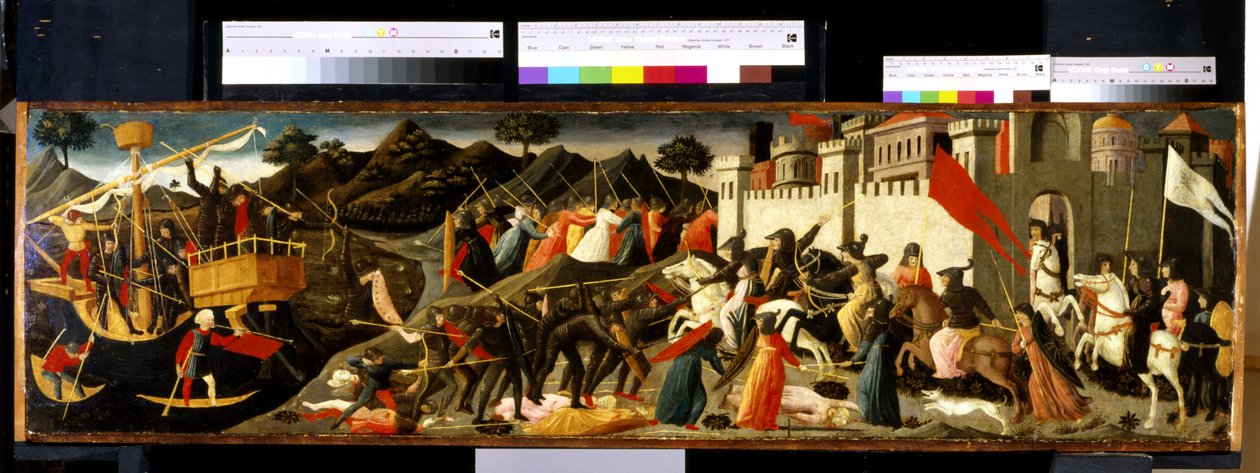 Schlacht von Camilla und Aeneas von Domenico di Michelino
