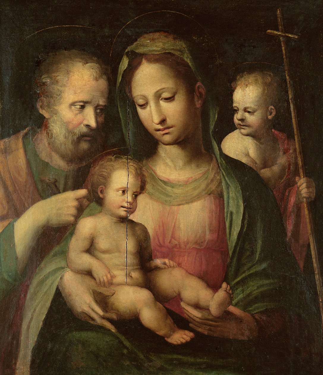Die Heilige Familie mit dem Heiligen Johannes von Domenico di Pace Beccafumi  
