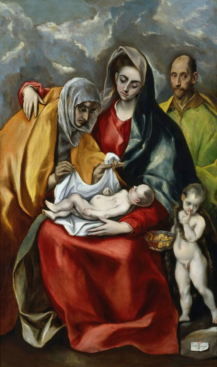 Die Heilige Familie mit dem jungen Johannes dem Täufer, ca. 1585 von Dominico El Greco