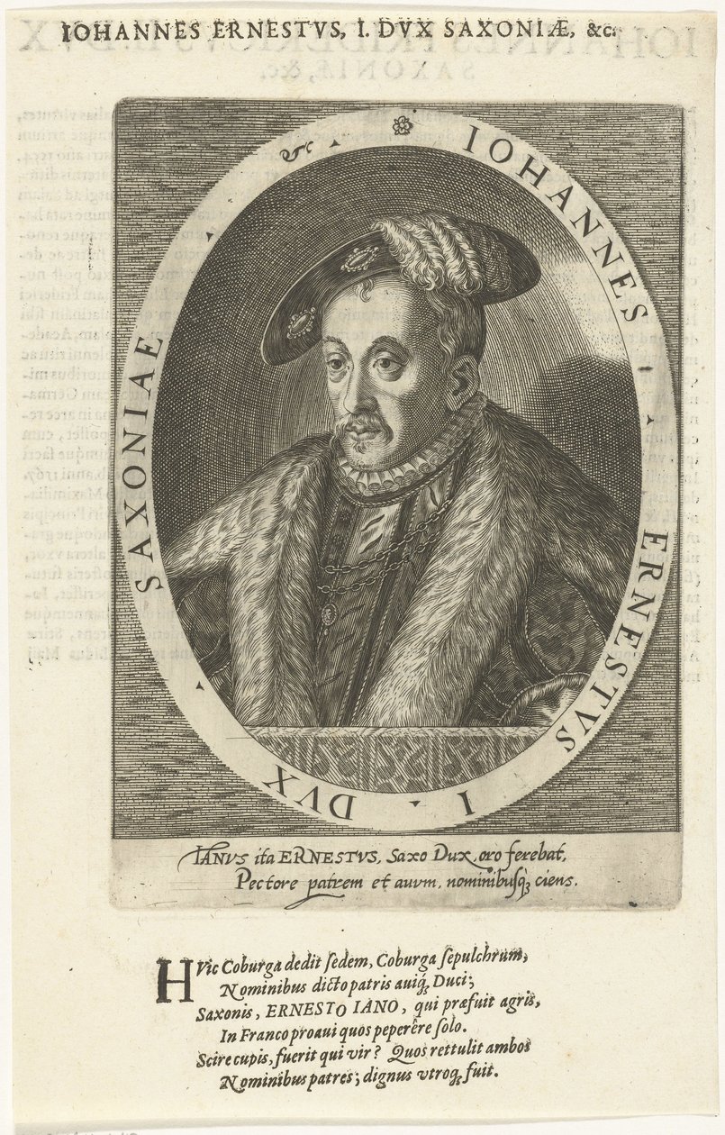 Johann Ernst 1521-1553, Herzog von Sachsen-Coburg von Dominicus or Custodis Custos
