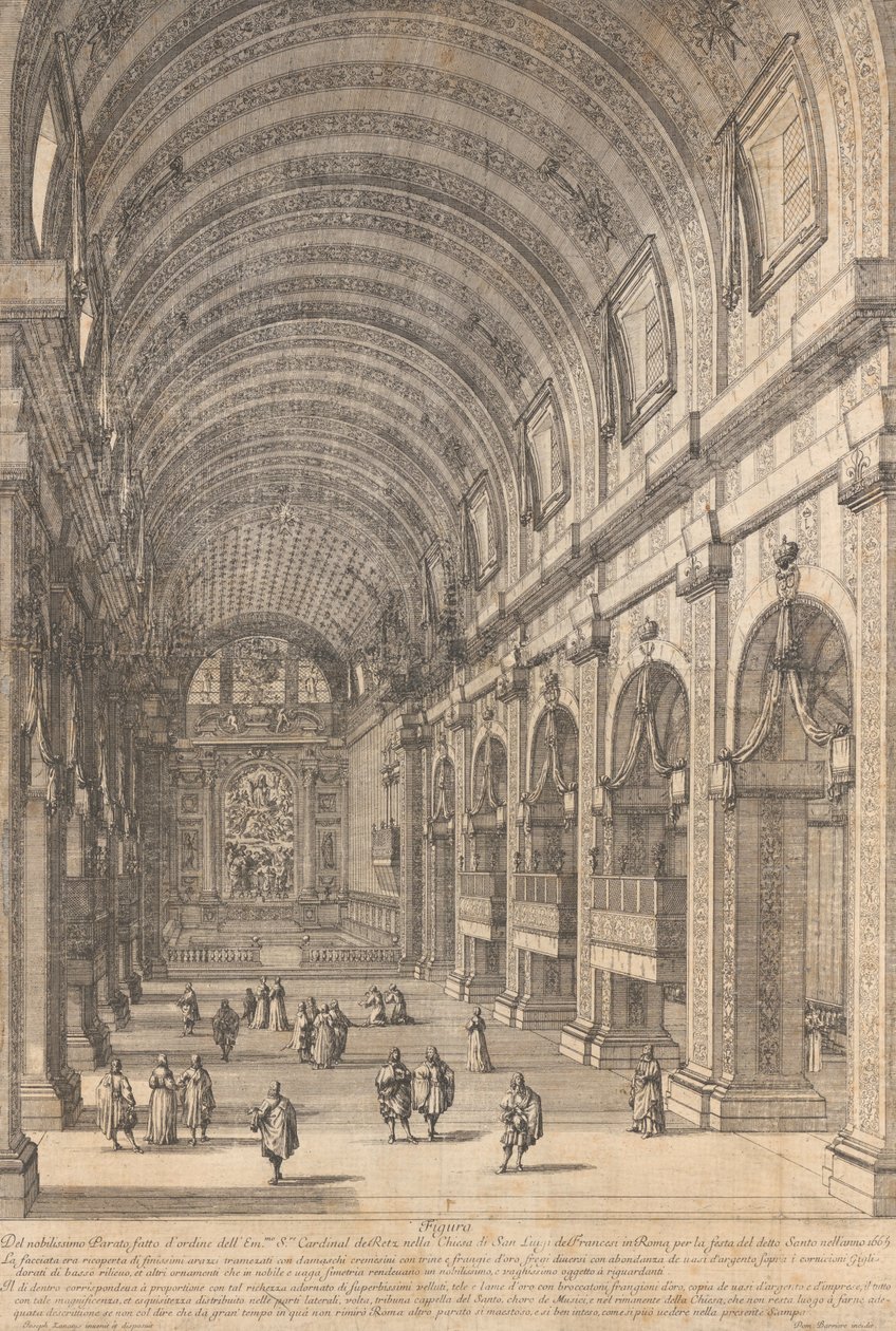 Dekoration bestellt von Kardinal de Retz in der Kirche von San Luigi, Rom von Dominique Barriere