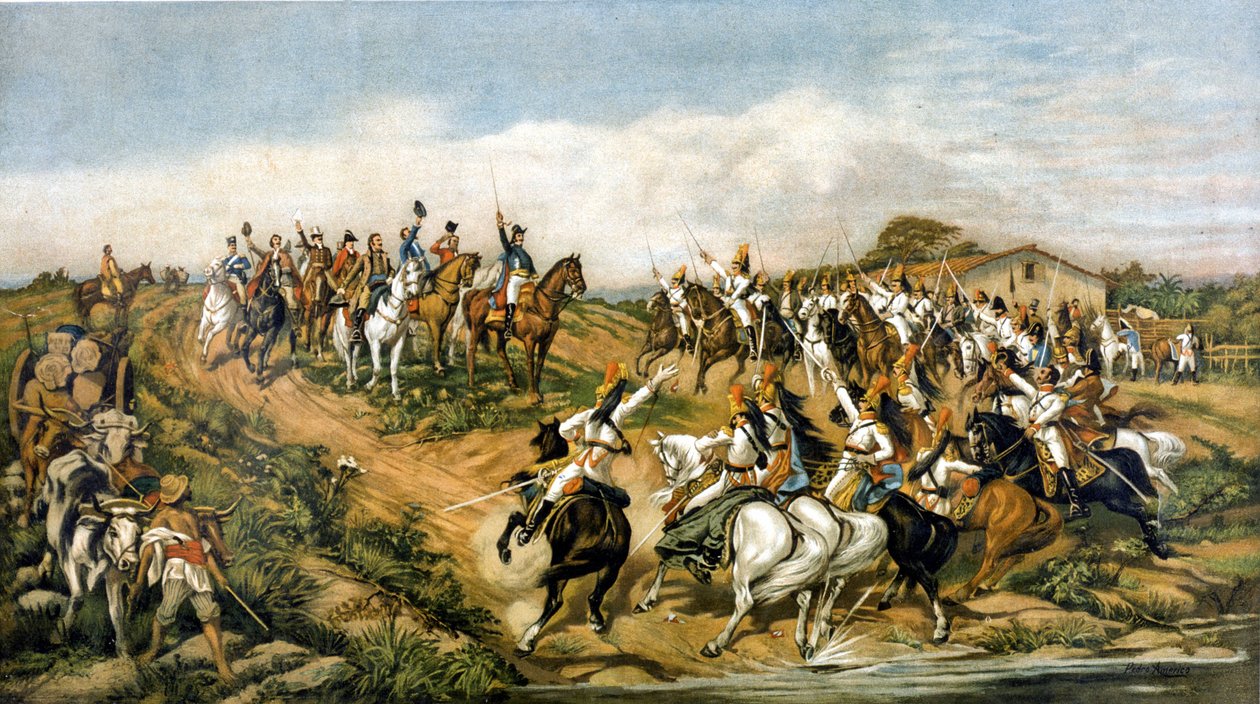 Unabhängigkeit oder Tod!. Gemälde von Pedro Americo, Museum von Ypiranga (Sao Paulo). Allegorische Darstellung der Unabhängigkeit Brasiliens am 7.09.1822. von Don Pedro di Figueredo Americo