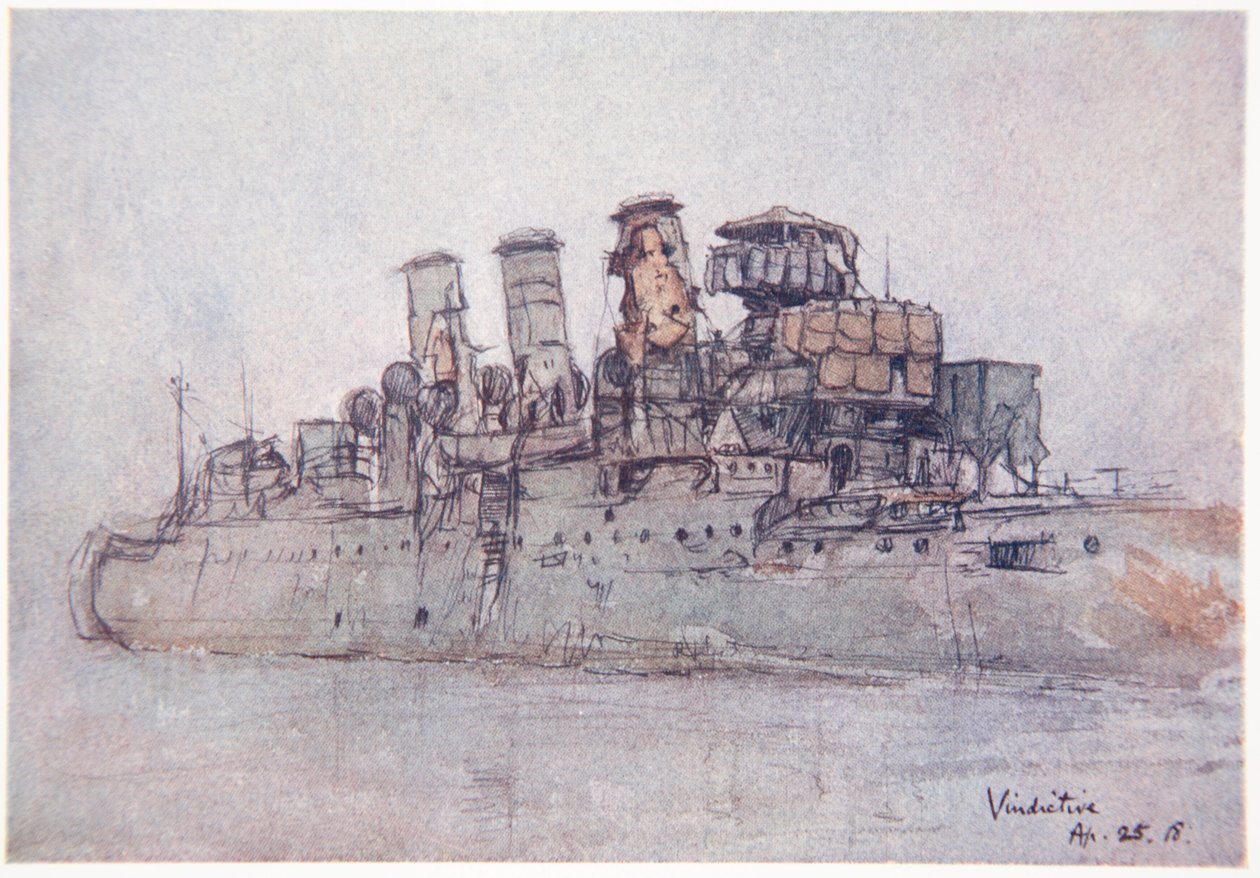 H.M.S. Vindictive, 25. April 1918, Illustration aus 