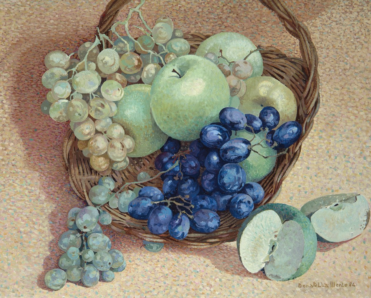Korb mit Trauben und Äpfeln von Donatella Merlo