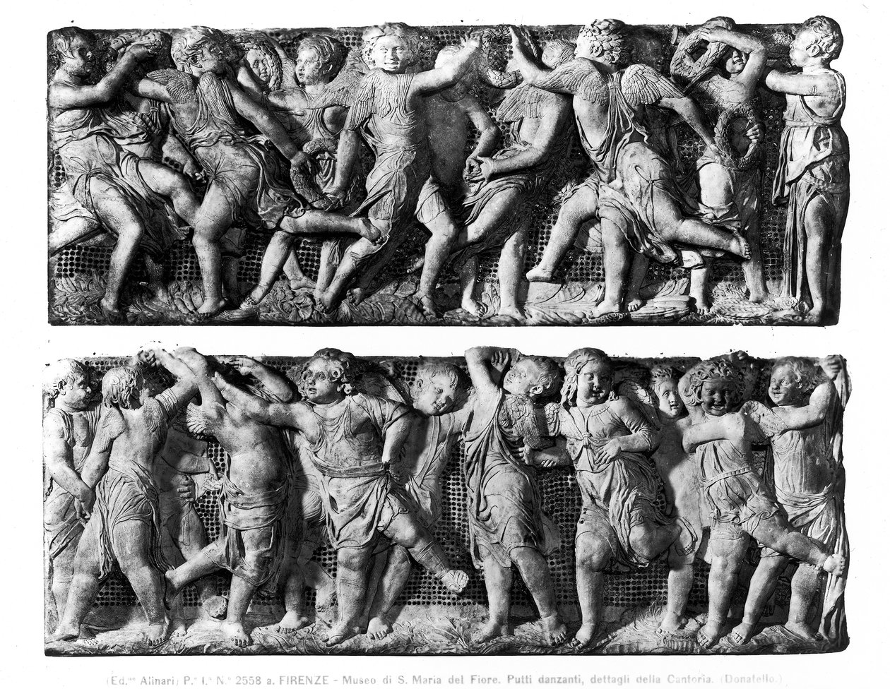 Tanzende Putti-Panel, von der Cantoria, der Singgalerie des Doms (Marmor) von Donatello