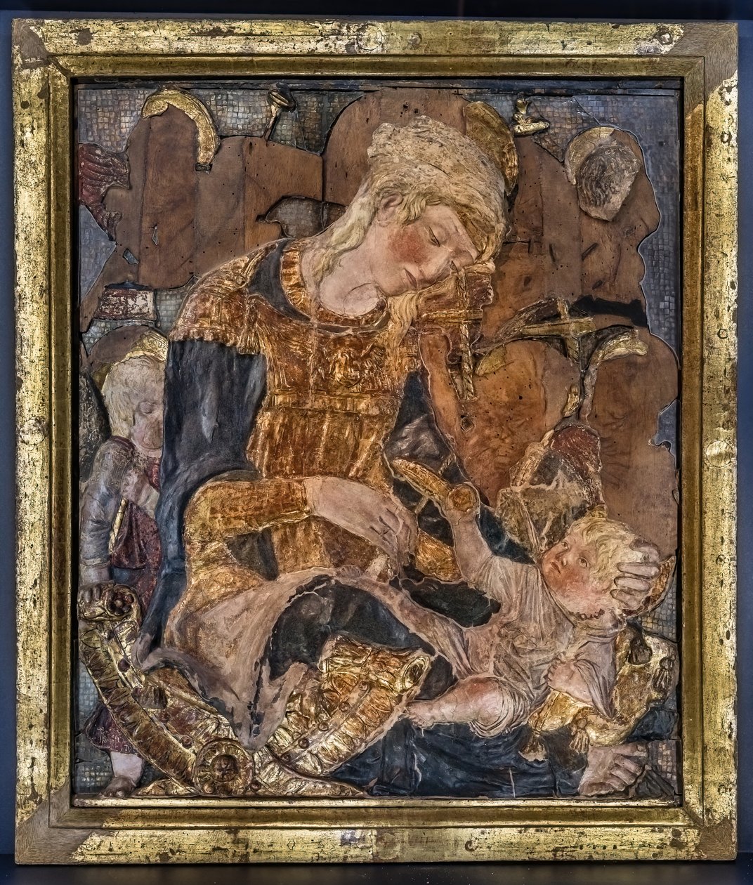 Madonna mit Kind und Engeln, vor 1443 von Donatello