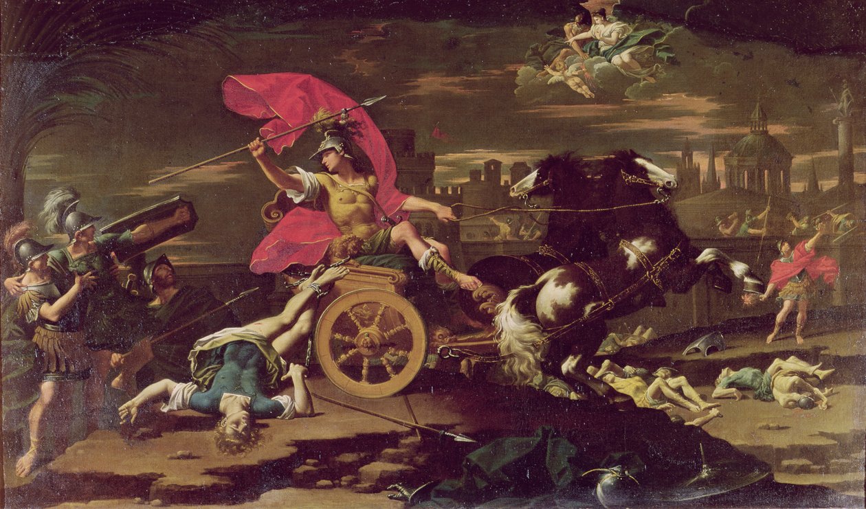 Achilles schleppt den Leichnam Hektors um die Mauern von Troja von Donato Creti