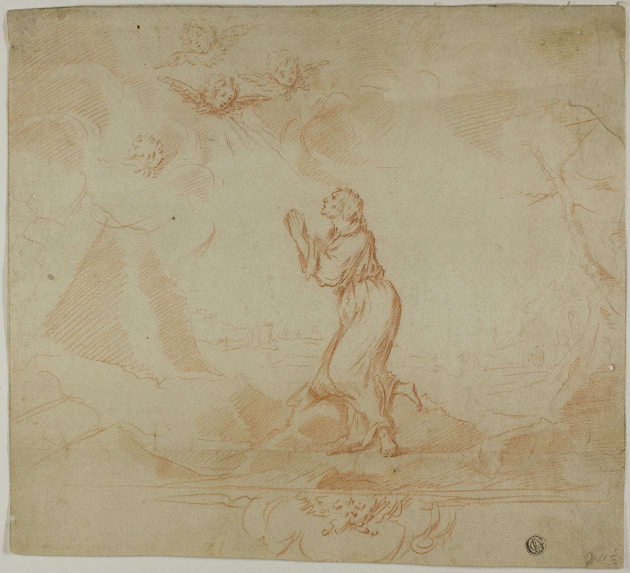Frau in Ekstase und Putti von Donato Creti