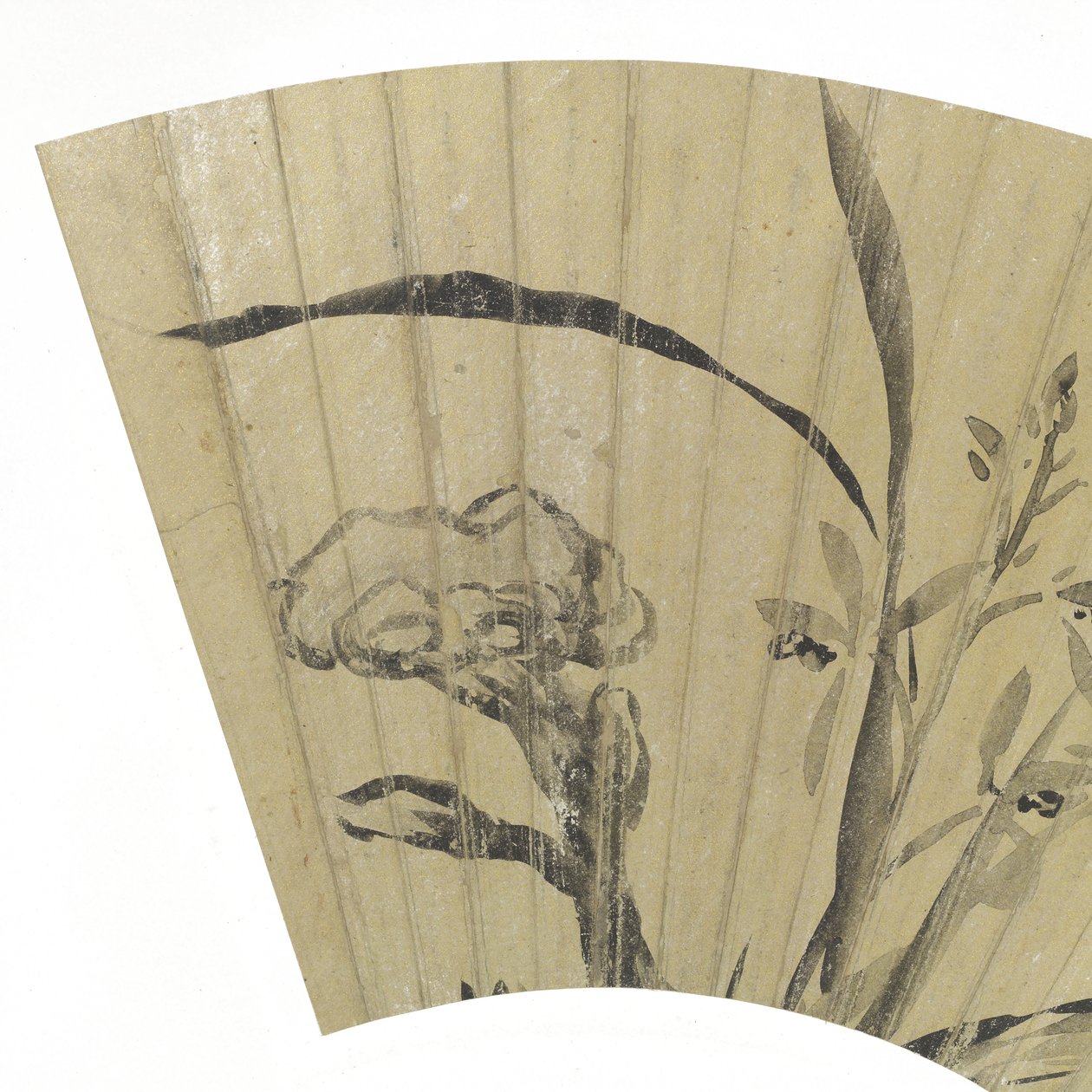 (Detail) Orchideen, Pilze und Felsen von Dong Qichang