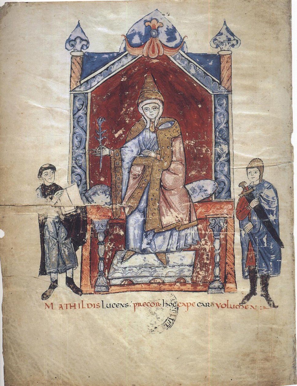Mathilde von Toskana aus: Vita Mathildis di Donizone di Canossa, zwischen 1111 und 1115 von Donizone di Canossa