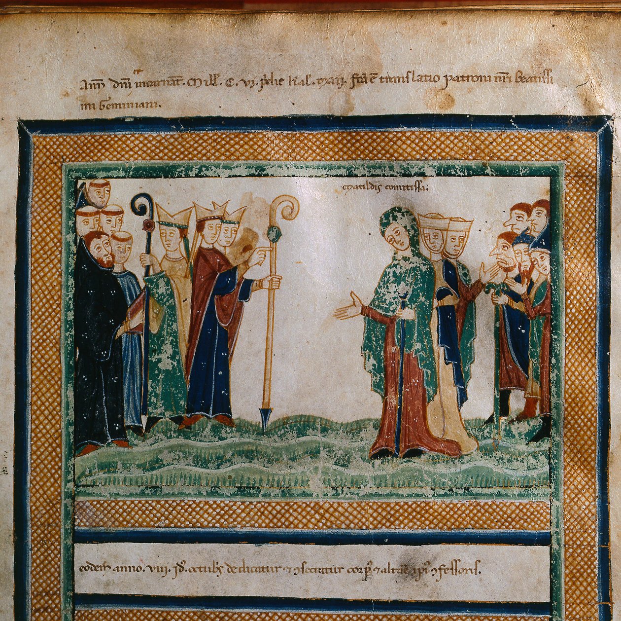 Mathilde von Toskana aus: Vita Mathildis di Donizone di Canossa, zwischen 1111 und 1115 von Donizone di Canossa