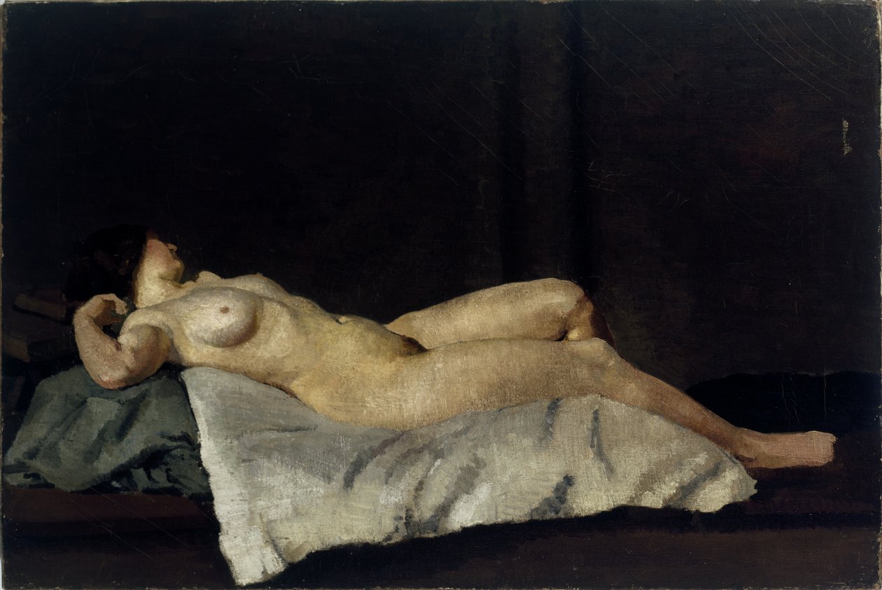 Weibliche Figur, die auf dem Rücken liegt, 1912 von Dora Carrington