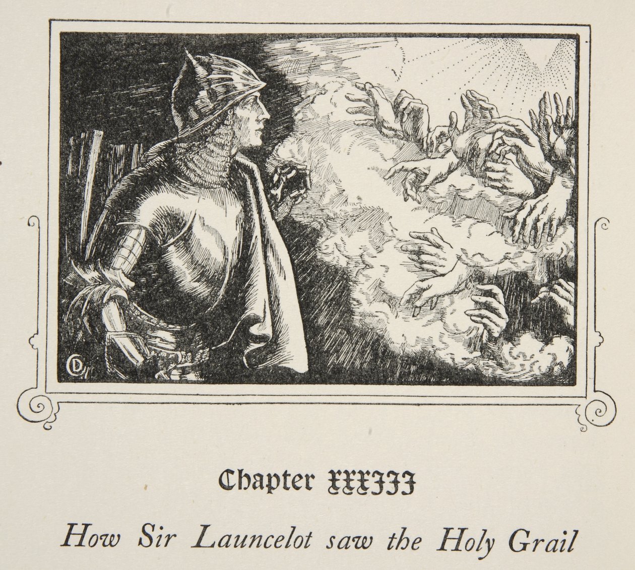 Wie Sir Launcelot den Heiligen Gral sah, Illustration aus 