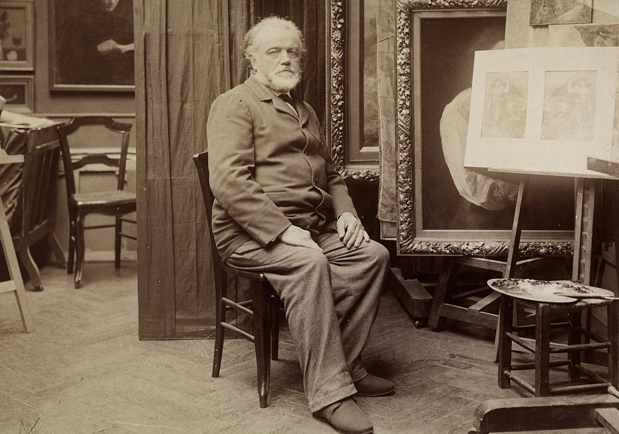 Porträt eines Malers in seinem Atelier von Dornac
