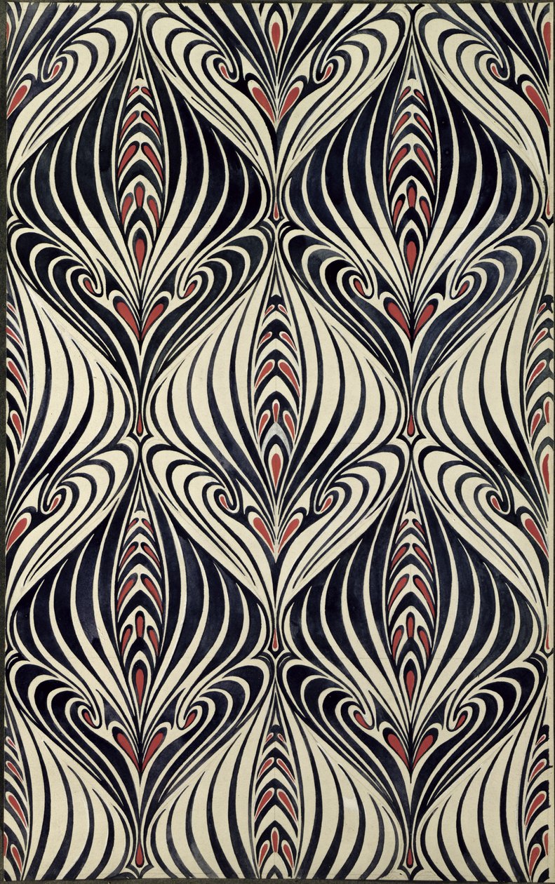 Entwurf für einen bedruckten Stoff, 1928 von Douglas B. Cockerell