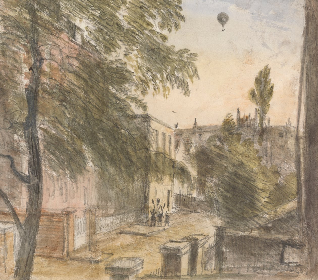 Ballon über der Holland Street, Kensington, 22. Juli 1835, 19 Uhr von Dr. William Crotch