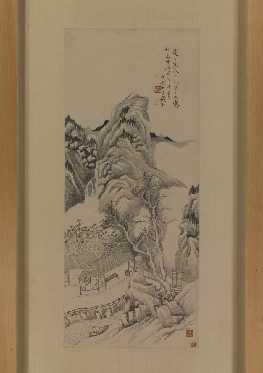 Nach Zhao Zuos Kopie von Dong Yuans Strömen und Bergen nach dem Regen von Du Qian