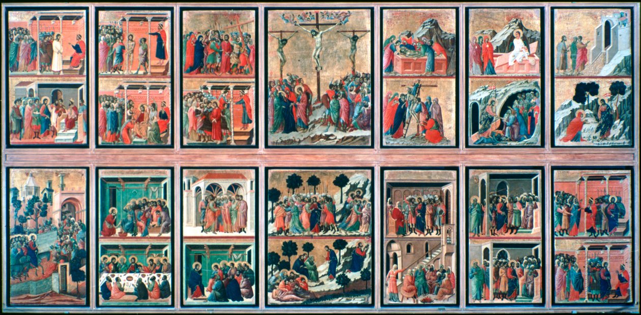Maestà, Geschichten der Passion, 1308-1311 von Duccio di Buoninsegna