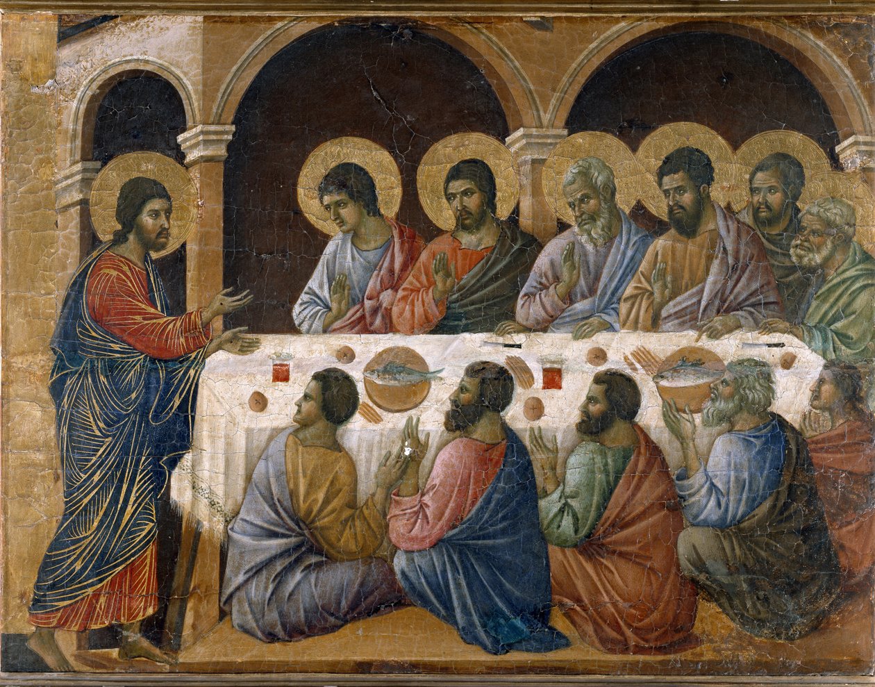 Die Passion Christi - Rückseite des Altars von Duccio di Buoninsegna