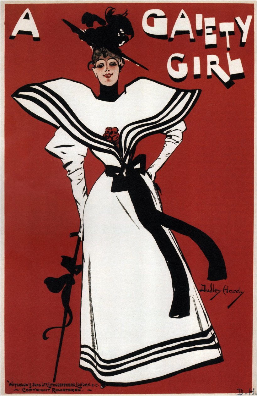 Plakat für die musikalische Komödie A Gaiety Girl von Sidney Jones, 1893 von Dudley Hardy