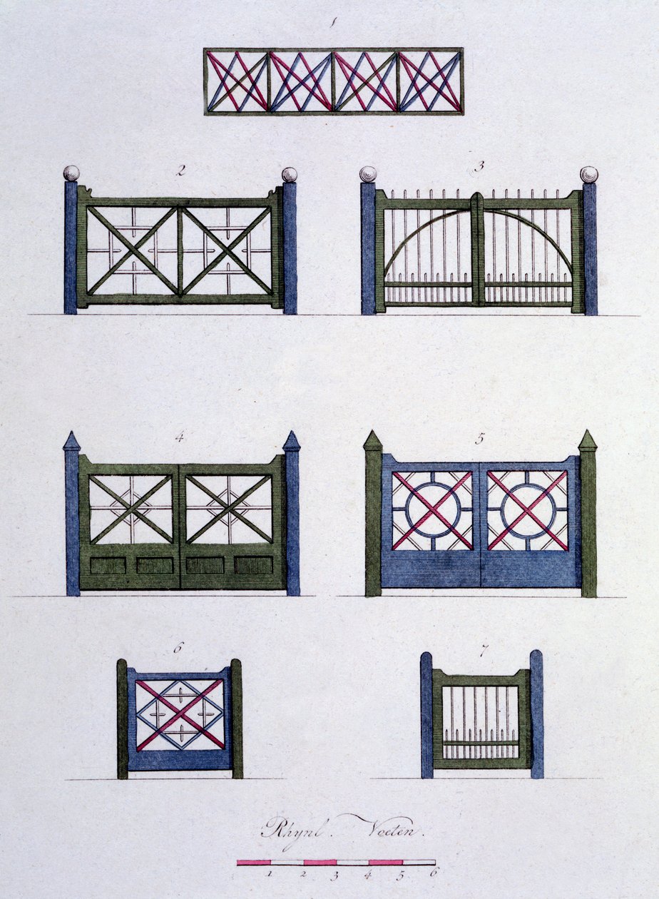 Designs aus dem Magazin der Gartenschätze von G. van Laar, veröffentlicht 1802 von Dutch School