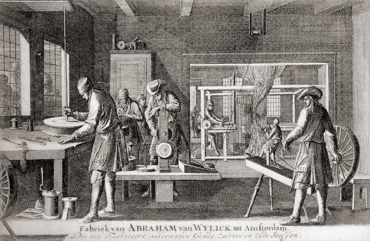 Fabrik von Abraham van Wylick, Amsterdamer Seidenindustrie, aus 