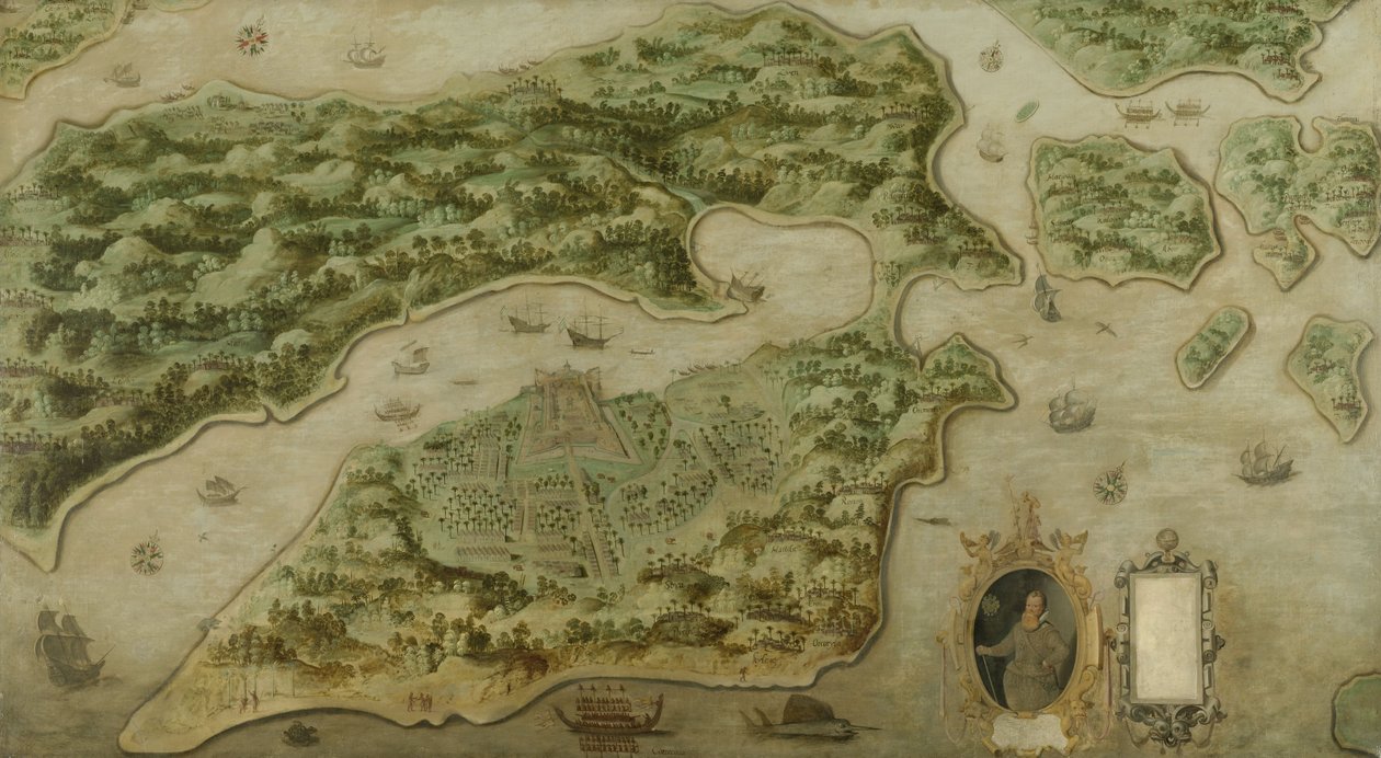 Fort Victoria auf der Insel Amboina, 1617 von Dutch School