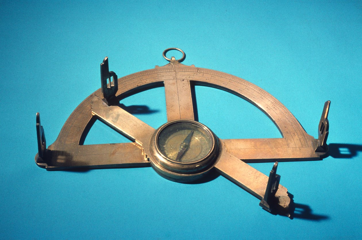 Graphometer oder Klinometer von Dutch School: Kunstdruck