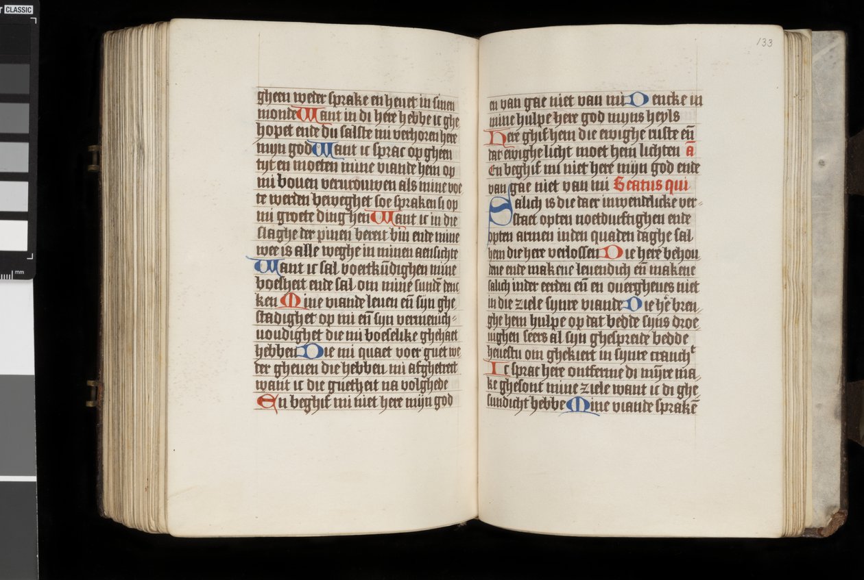 MS McClean 92, f.132v - f.133r, aus dem Stundenbuch, ca. 1470-90 von Dutch School
