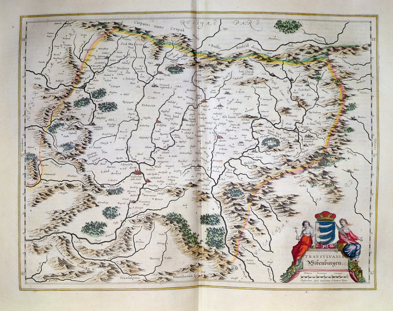 Karte von Transsilvanien, aus einem Atlas, Amsterdam, 1657 von Dutch School