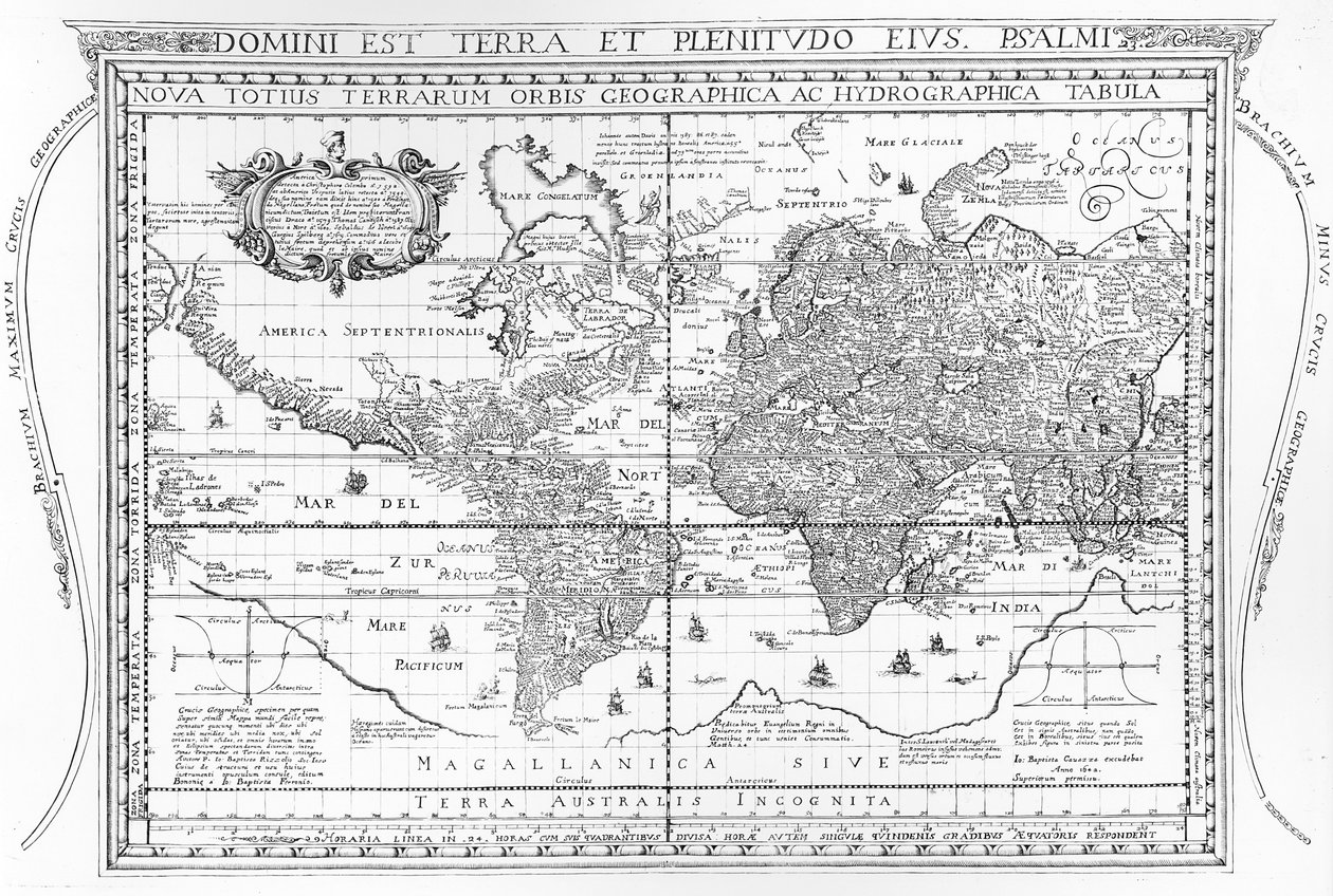 Nova Totius Terrarum Orbis Geographica Ac Hydrographica Tabula, 1642 von Dutch School