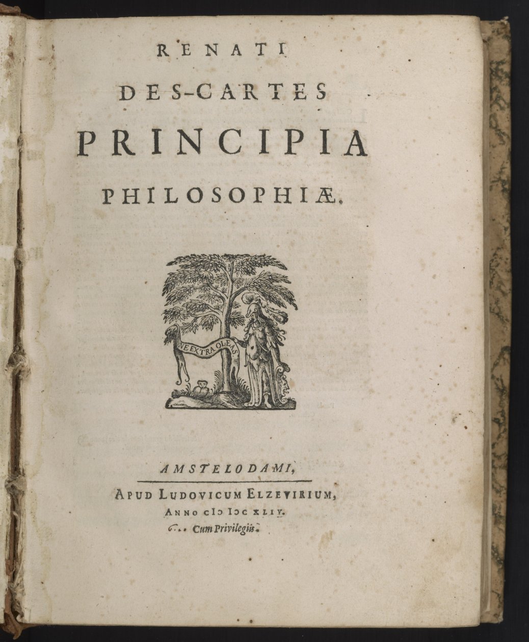 Titelseite von Principia philosophiae von Rene Descartes von Dutch School