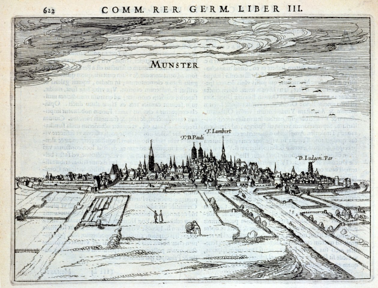 Ansicht der Stadt Münster, aus Rerum Germanicarum, von P. Bertin, Amsterdam 1616 von Dutch School