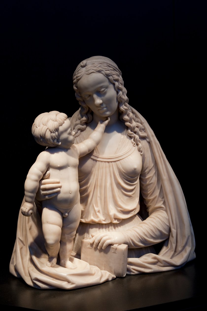 Jungfrau und Kind, um 1525, Domschatz, St. Michael und St. Gudula Kathedrale (Metallarbeit) von Dutch School