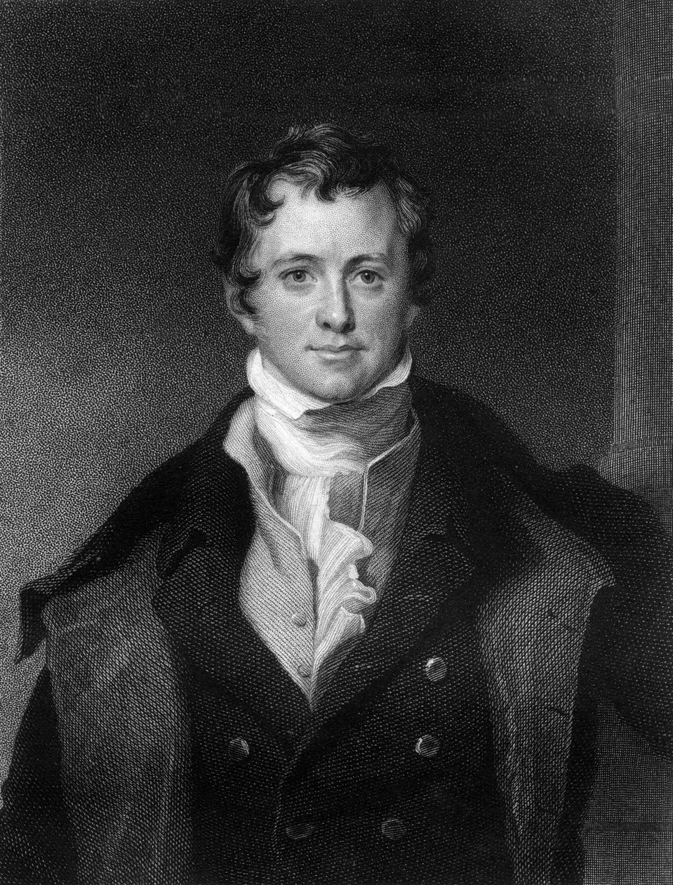 Sir Humphrey Davy, kornischer Chemiker und Physiker von E. Scriven