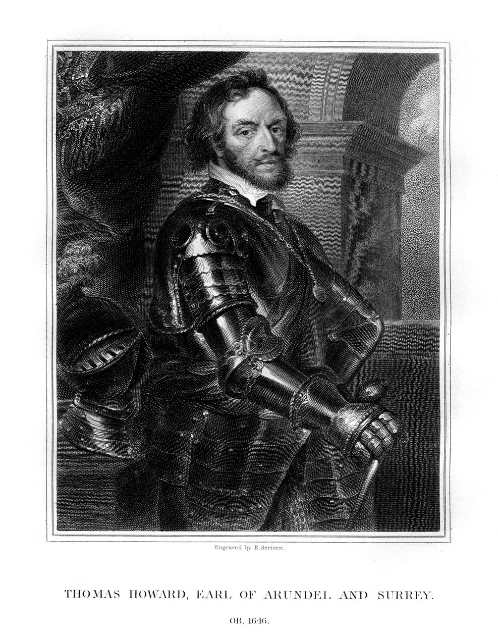 Thomas Howard, Earl of Arundel und Surrey, prominenter englischer Höfling, 1823 von E. Scriven