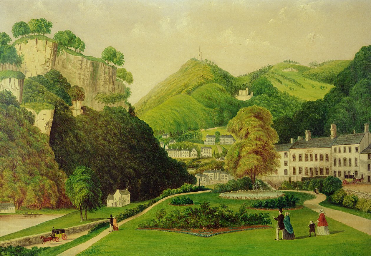 Matlock Bath vom Gelände des Bath Hotels, 1895 von E. Wray