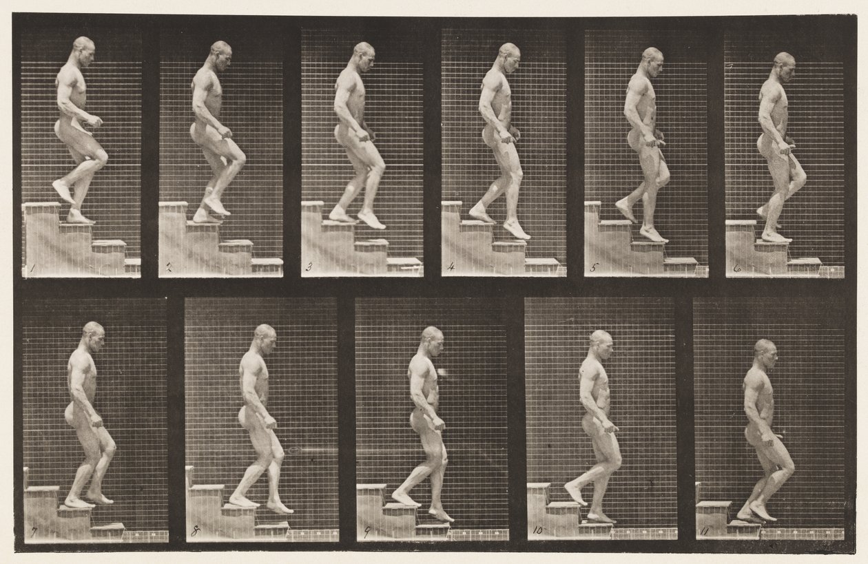 Tafel 126. Treppe hinuntersteigen von Eadweard Muybridge