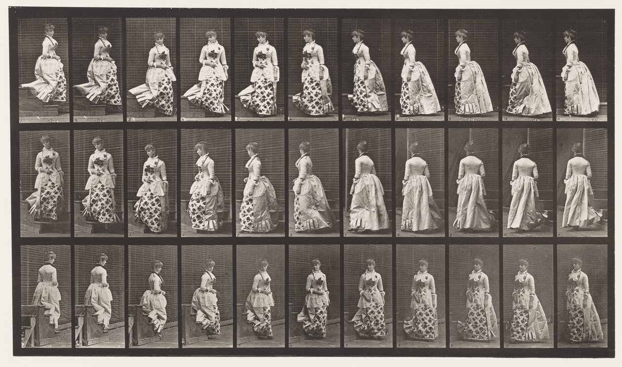 Tafel 139. Treppenabstieg, Drehung von Eadweard Muybridge