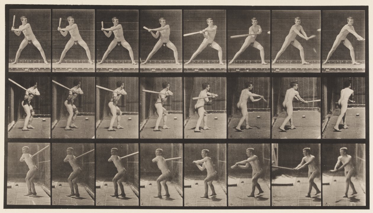 Tafel 276. Baseball; Schlagen von Eadweard Muybridge