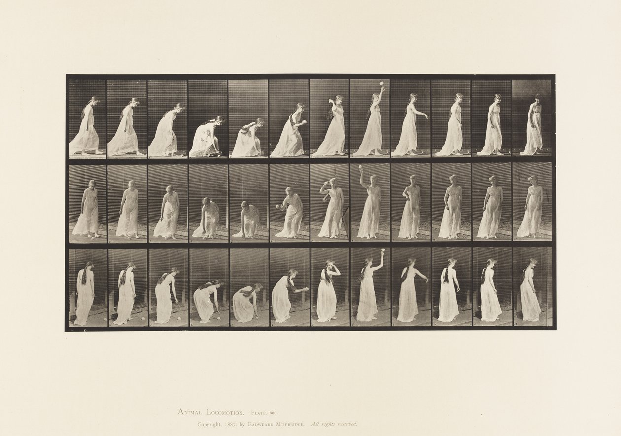 Einen Ball aufheben und werfen von Eadweard Muybridge